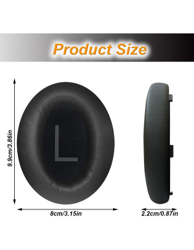 Almohadillas de Repuesto Bose NC700 - Espuma Alta Densidad Negro