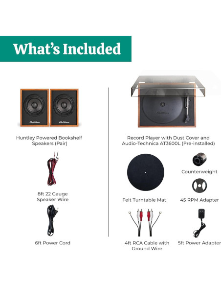 Reproductor de Vinilo Electrohome RR35 con Altavoces Bluetooth Reproductor de Vinilo Electrohome RR35 con Altavoces Bluetooth