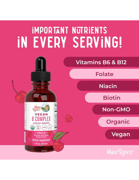 Complejo de Vitaminas B MaryRuth Organics 89g | Vegano | Orgánico Complejo de Vitaminas B MaryRuth Organics 89g | Vegano | Orgánico
