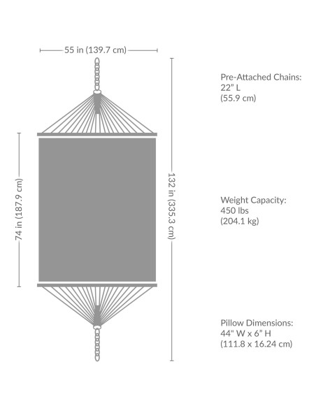 Hamaca Doble Exterior Sunnydaze - 204 kg - Desierto Calmante Hamaca Doble Exterior Sunnydaze - 204 kg - Desierto Calmante