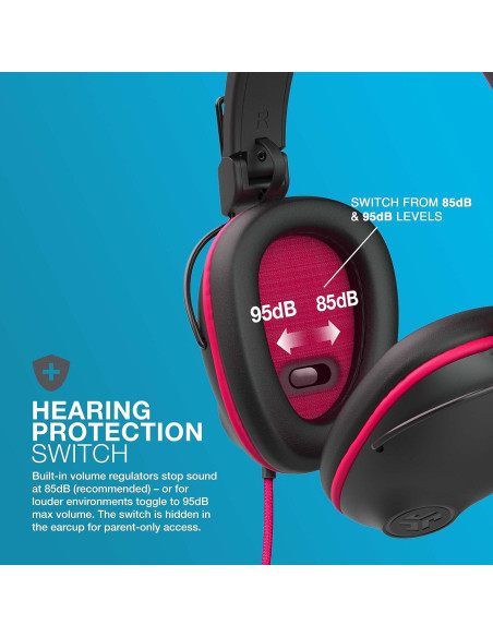 Auriculares con Cable JLab JBuddies Pro para Niños Rosa Auriculares con Cable JLab JBuddies Pro para Niños Rosa