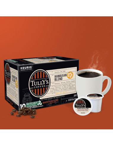 Cápsulas K-Cup Tully's Coffee Mezcla Hawaiana Tostado Medio 60 Unidades
