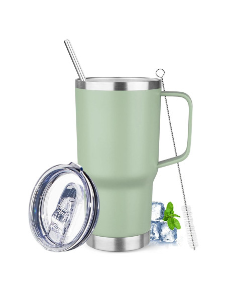 Taza Aislada de Acero Inoxidable YEBTS Vida 0.57L Verde Taza Aislada de Acero Inoxidable YEBTS Vida 0.57L Verde