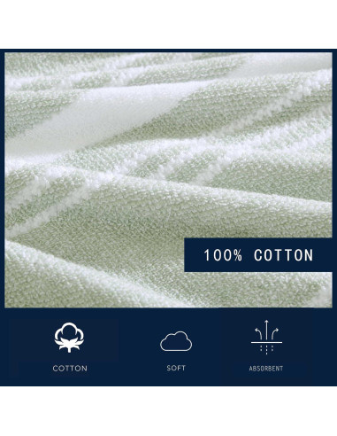 Juego de Toallas de Baño Nautica Windward 6 Piezas Algodón Verde