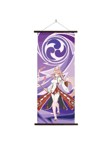 Póster de Lienzo Genshin Impact Amaker7 101.6x40.6cm Yae Miko
