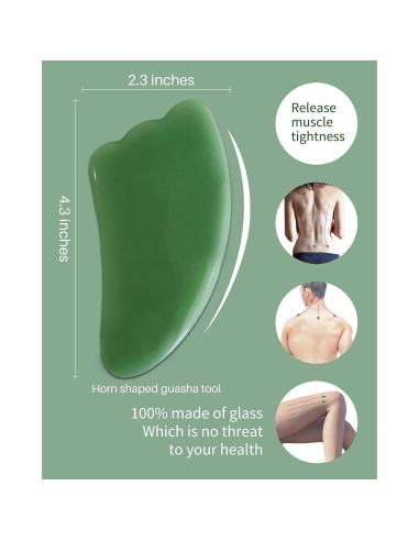 Herramientas de Masaje Gua Sha MoHern - 4 Piezas para Cara y Cuerpo