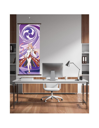 Póster de Lienzo Genshin Impact Amaker7 101.6x40.6cm Yae Miko