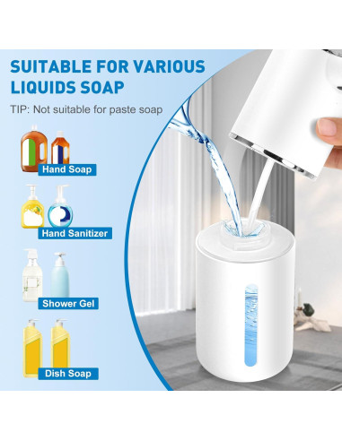 Dispensador de Jabón Automático Qyvorae Blanco 348.75 ml