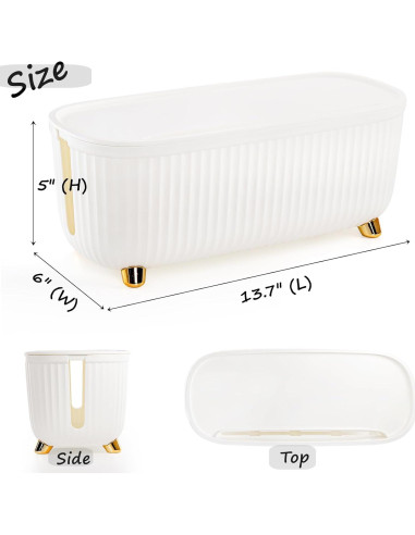 Caja Organizadora de Cables Lyellfe 2 Piezas Blanca 34.8x15.2x12.7 cm