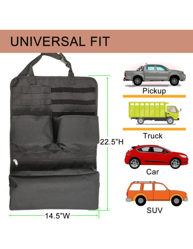 Organizador de respaldo de asiento Buraku para vehículo 36.83x57.15cm