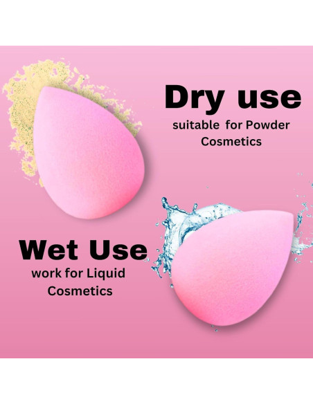 Juego de 4 Esponjas de Maquillaje RUKAFZA Reutilizables Juego de 4 Esponjas de Maquillaje RUKAFZA Reutilizables