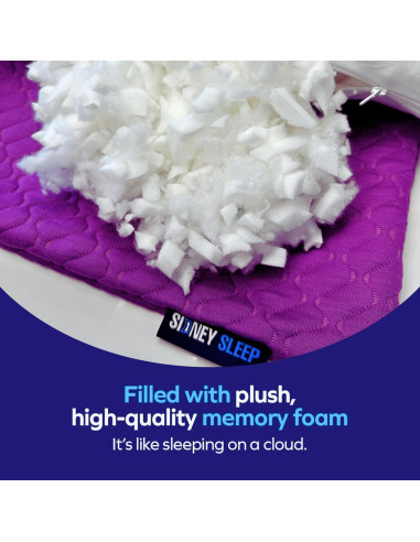 Almohada King Sidney Sleep Curvada Ajustable Magenta