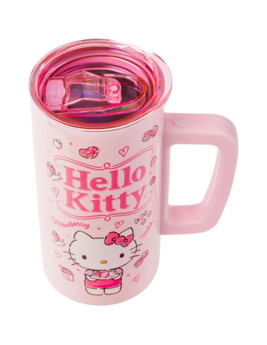 Taza de Viaje de Acero Inoxidable Hello Kitty 15 Oz Rosa