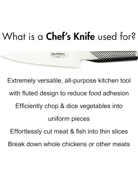 Cuchillo de Chef Global G-78 18 cm Acero Inoxidable Cuchillo de Chef Global G-78 18 cm Acero Inoxidable