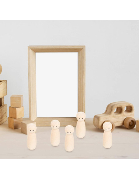 Muñecos de Madera MAGICLULU 10 Piezas para Manualidades DIY Muñecos de Madera MAGICLULU 10 Piezas para Manualidades DIY