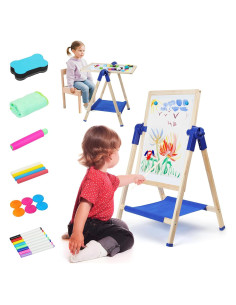 Caballete de Arte GEMEM para Niños Ajustable Doble Cara