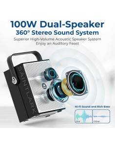 Amplificador de Voz 100W ResponseBridge S99 con 2 Micrófonos Inalámbricos 2