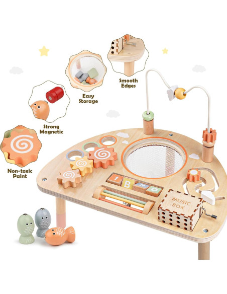 Mesa de Actividades Montessori Vanplay 8 en 1 para Niños Mesa de Actividades Montessori Vanplay 8 en 1 para Niños