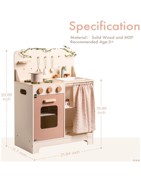 Cocina de Juguete ROBOTIME de Madera Estilo Rústico 9.16 kg Cocina de Juguete ROBOTIME de Madera Estilo Rústico 9.16 kg
