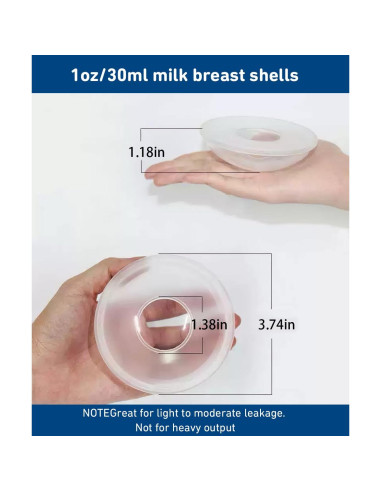 Colectores de Leche Babebay 2 PCS Silicona Suave 30ml