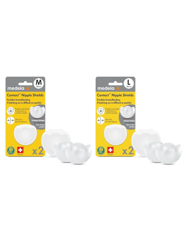 Protectores de Pezón Medela 20mm y 24mm con Estuche