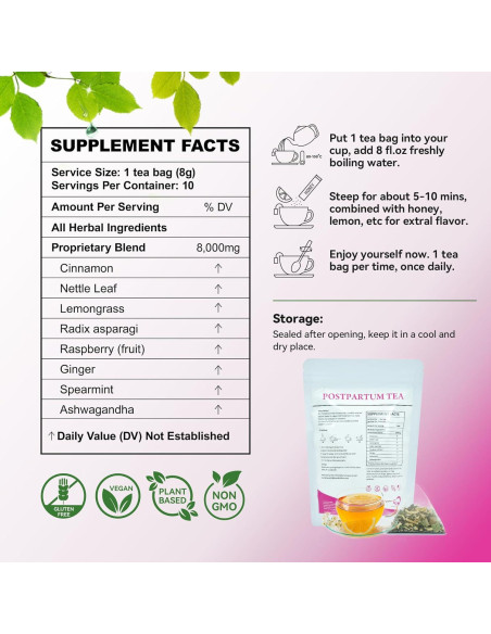 Té Postparto Aromlife Orgánico de Frambuesa - 10 Bolsitas Té Postparto Aromlife Orgánico de Frambuesa - 10 Bolsitas