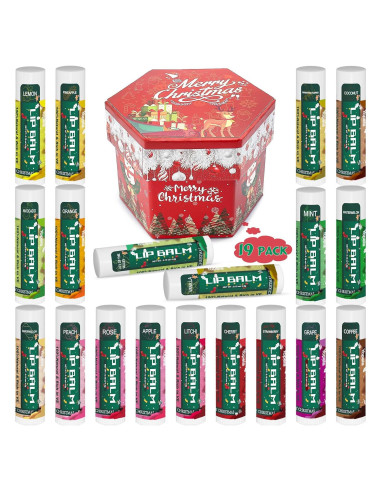 Bálsamo Labial Natural Yopela Pack Navidad 19 Sabores 240g