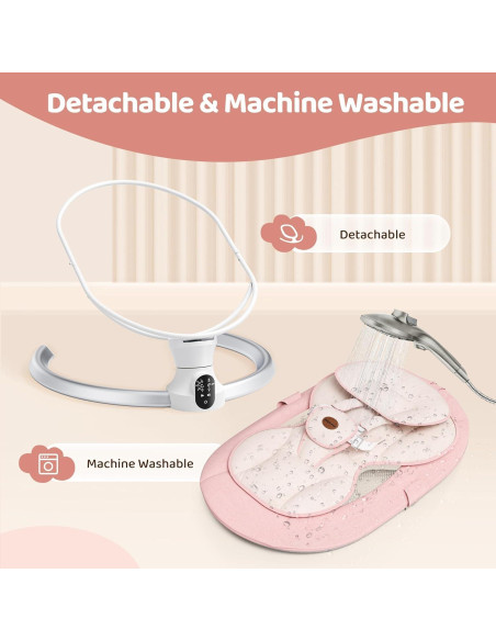 Columpio Eléctrico para Bebés BB706 - Rosa, 5 Velocidades, Bluetooth Columpio Eléctrico para Bebés BB706 - Rosa, 5 Velocidades, Bluetooth