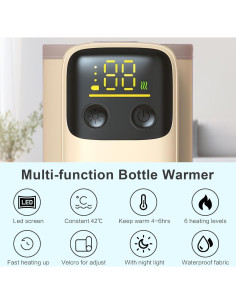 Calentador de Botellas Portátil para Bebés - 6 Temperaturas LED 2