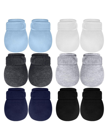 Manoplas Ajustables para Bebés Newcotte 6 Pares Algodón Cálido Manoplas Ajustables para Bebés Newcotte 6 Pares Algodón Cálido