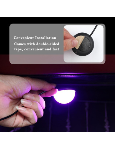 Luces LED de coche Carleef Kit de 4 para interiores Azul