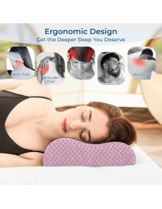 Almohada de Viaje PEUJEW Espuma Viscoelástica Rosa S 2