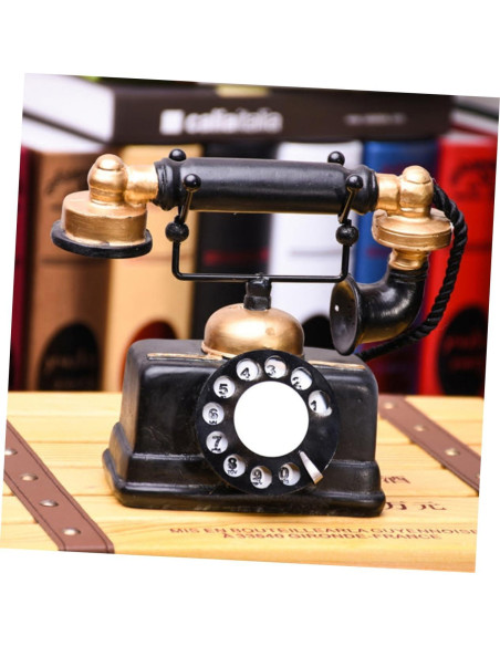 Adorno de Teléfono Vintage NUOBESTY 18.9x10 cm Decoración Retro Adorno de Teléfono Vintage NUOBESTY 18.9x10 cm Decoración Retro