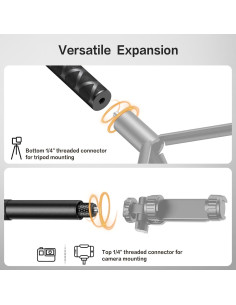 Palo de Selfie Extensible VYVIYON 114cm con Adaptador para Cámaras 2