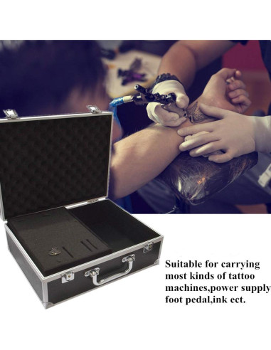 Caja de Maquillaje para Tatuajes Yuelong Negra 32x24x13 cm