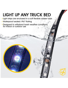 Kit de Luces RGB Xprite 60" para Cama de Camión - 2PCS 2