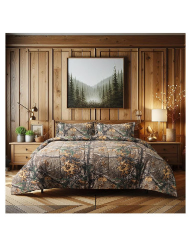Conjunto de Edredón Camuflaje Realtree Boston Linen 2 Piezas