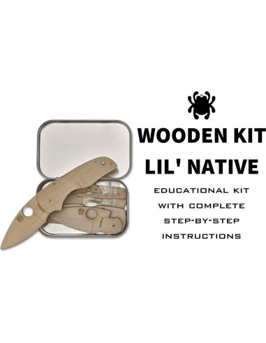 Kit de Cuchillo de Madera Spyderco Lil Native - Proyecto Educativo