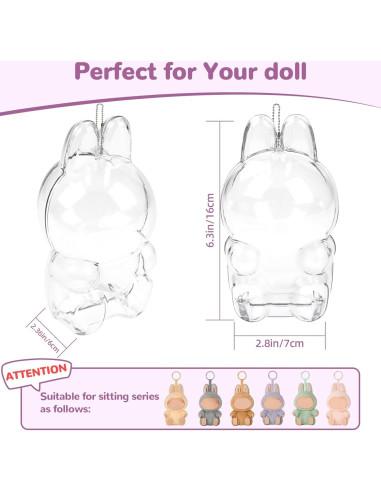 Funda Protectora Acrílica Tocirelo para Muñeca LABUBU