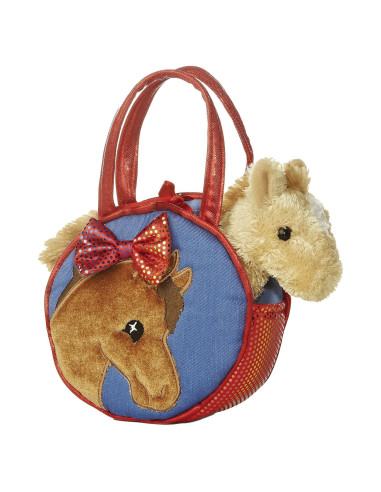 Peluche transportador Pretty Pony Aurora 19 cm - Multicolor