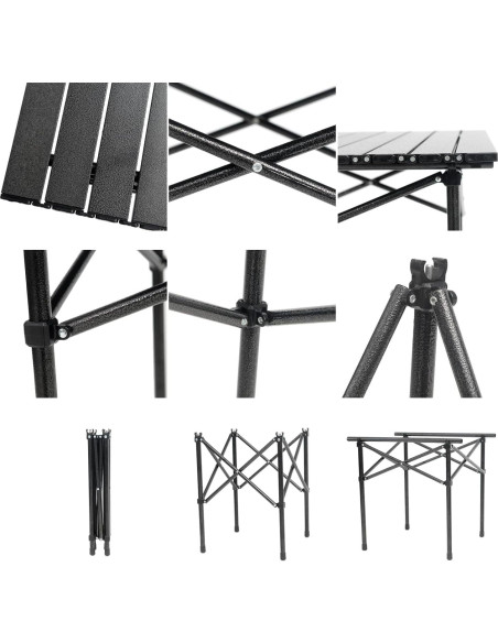 Mesa de Camping Plegable Wind Tour Aluminio 50.8x53.4cm Negra Mesa de Camping Plegable Wind Tour Aluminio 50.8x53.4cm Negra