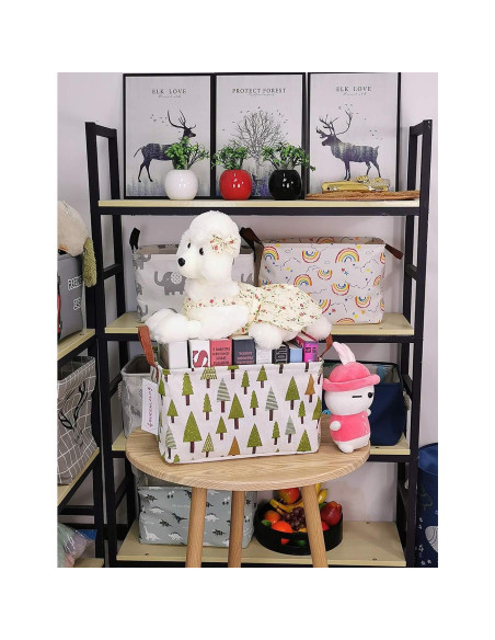 Cesta de Ropa Plegable QUEENLALA Rectangular Verde 37.8x25.9x23.1 cm Cesta de Ropa Plegable QUEENLALA Rectangular Verde 37.8x25.9x23.1 cm
