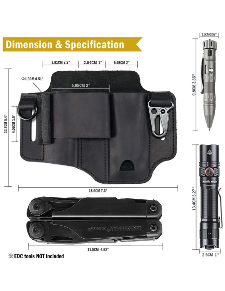 Funda de Cuero EDC ST1 para Multiherramientas Leatherman Funda de Cuero EDC ST1 para Multiherramientas Leatherman