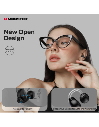 Auriculares Inalámbricos Monster Open Ear AC339 Bluetooth 6.0