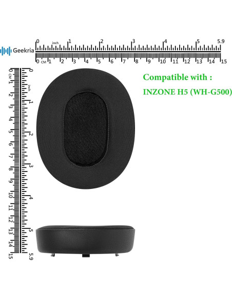 Almohadillas de Reemplazo Geekria para Auriculares Sony INZONE H5 Almohadillas de Reemplazo Geekria para Auriculares Sony INZONE H5