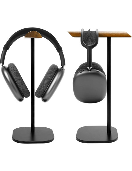 Soporte para Auriculares GEVO de Madera de Nogal y Aluminio Soporte para Auriculares GEVO de Madera de Nogal y Aluminio