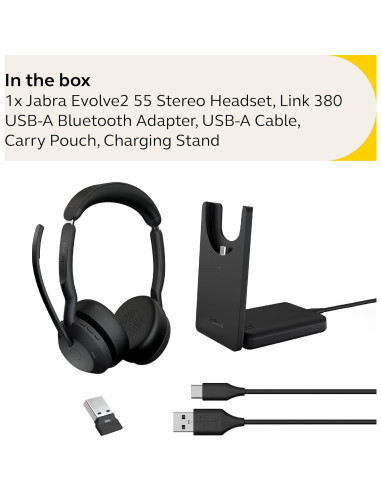 Auricular Inalámbrico Jabra Evolve2 55 - Cancelación de Ruido