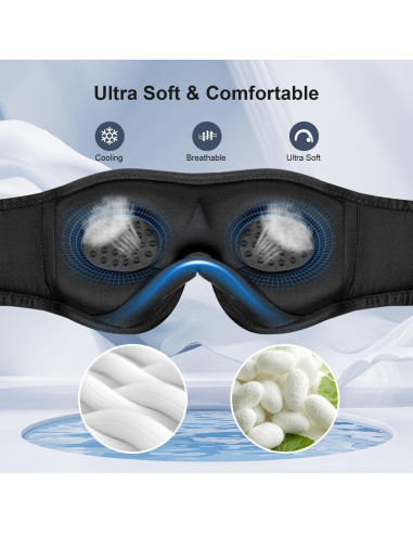 Máscara de Sueño 3D ZHENYEMEI con Auriculares Bluetooth