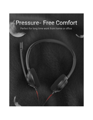 Auricular NUBWO HW02 USB y 3.5mm con Micrófono Claro - Negro