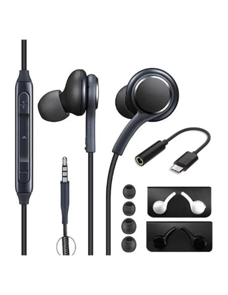 Auriculares Estéreo AKG Nylon Trenzado + Conector Tipo C Negro Auriculares Estéreo AKG Nylon Trenzado + Conector Tipo C Negro